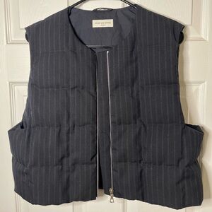 Dries Van Noten Navy Pinstripe Vest